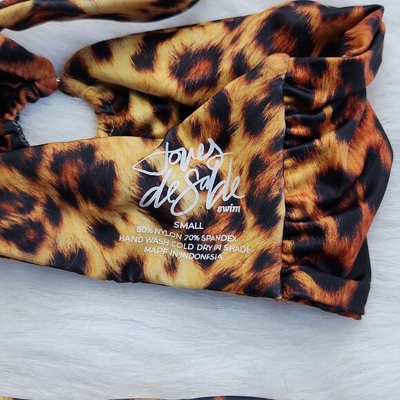 Joues de Sable NEW Bikini Set Hanna Leopard Animal Print Swim Suit Bathing Small - Picture 5 of 9